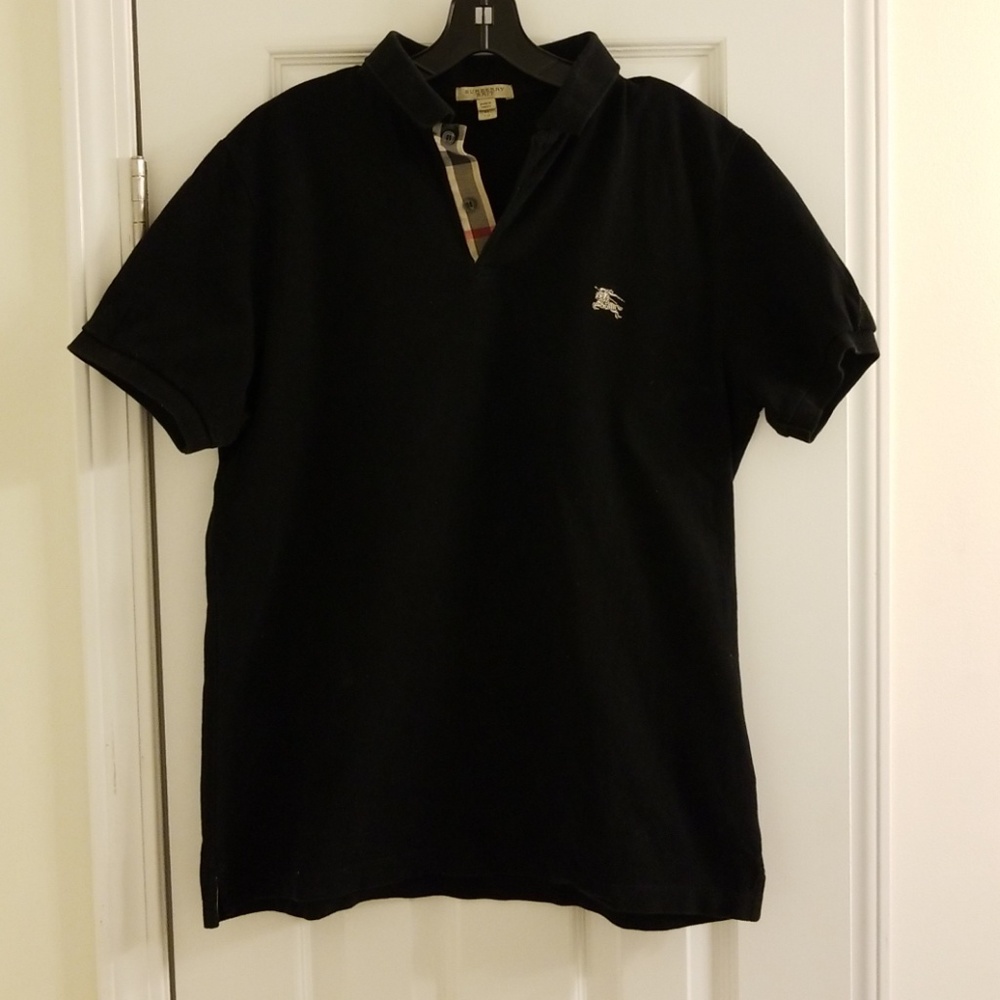Black Burberry polo